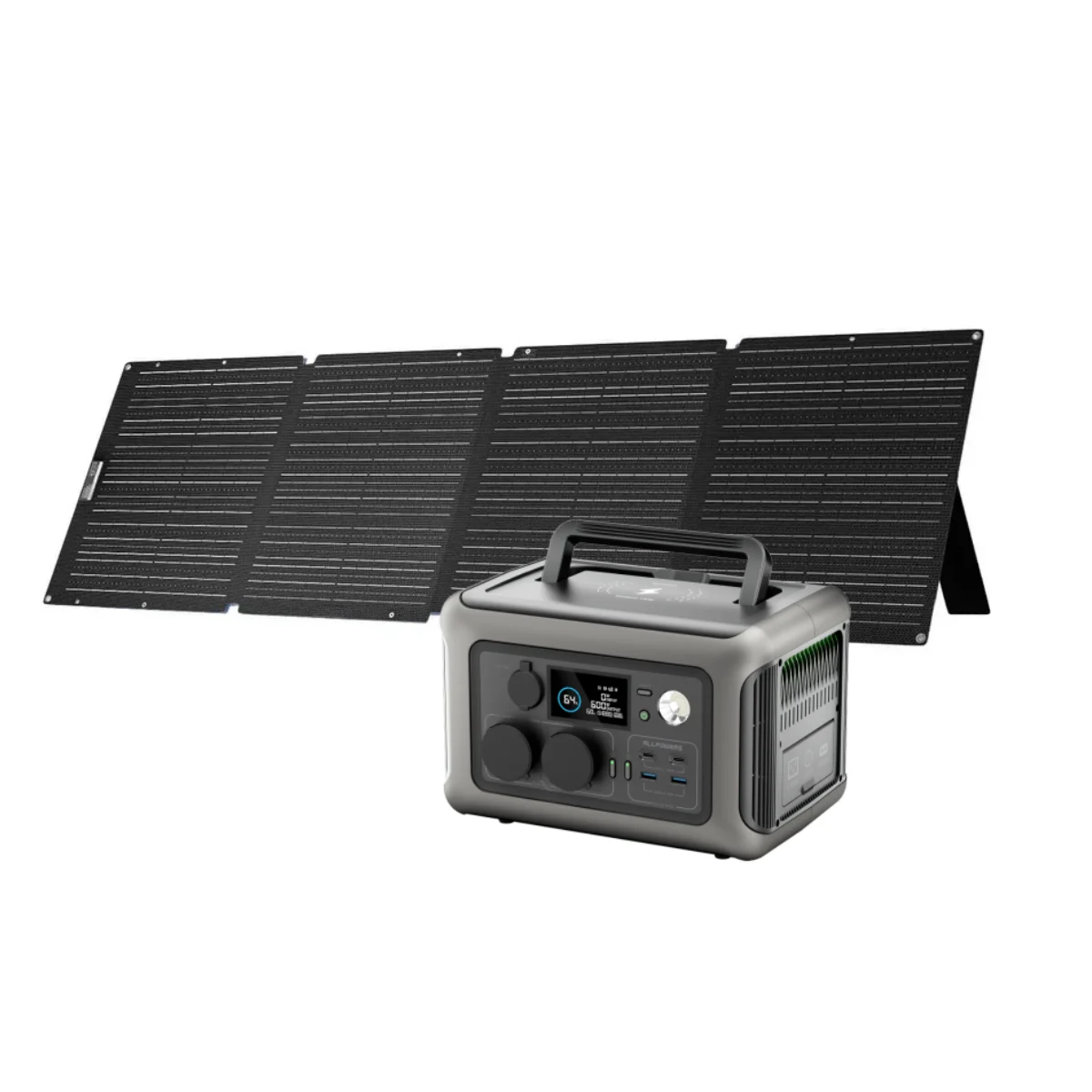 ALLPOWERS R600 zonnegenerator met zonnepaneel (optioneel), 600W 299Wh LiFePO4 draagbare krachtcentrale met zonnelader voor kamp