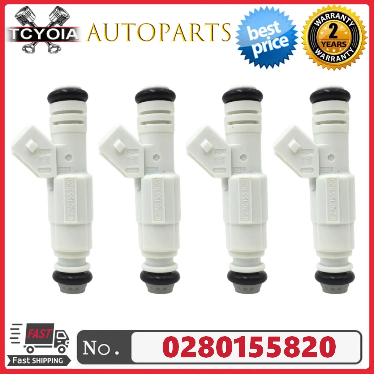 

PEIVSO 4 шт. 0280155820 988F-EA Топливная форсунка для Ford Focus 2.0 16 В 1998 ~ 2004