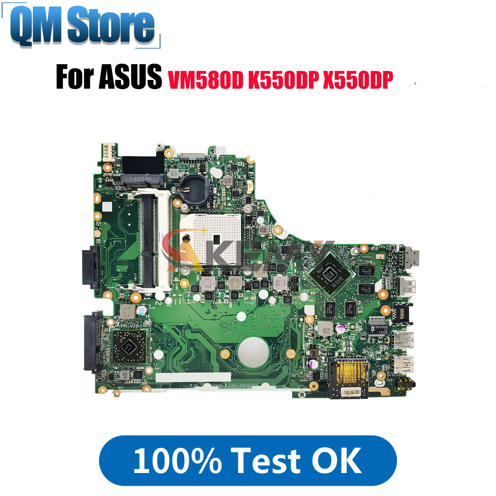 

X550DP Laptop Motherboard For ASUS VivoBook X550D K550DP X550DP VM580D Notebook Mainboard in stock 100% tests OK fast shipping