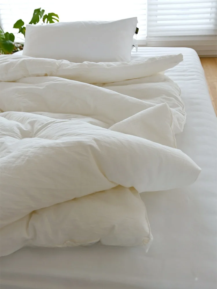 Pure Cotton Filled Blanket Durable Breathable Warm for Dormi Use Single Double Size Winter Comforter Antibacterial Treaent