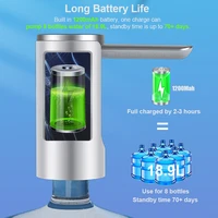 Pompe à bouteille d'eau électrique pliable, distributeur d'eau automatique, bouteille de 19 litres, pompe à eau potable de bureau Rechargeable 4