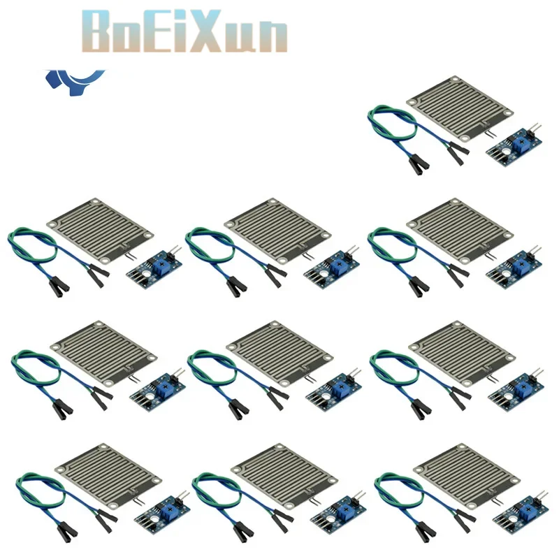 Monitor Weather Sensor Relay Board LM393 Rain Foliar Leaf Moisture Sensor Relay Module High Sensitivity for Arduino Robot Kit