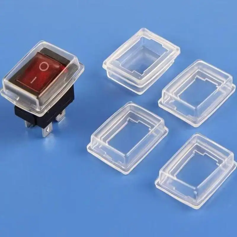21*15mm Square Rocker Switch Waterproof Cover Durable Dustproof Cap for Outdoor Electrical Devices No Switch Included