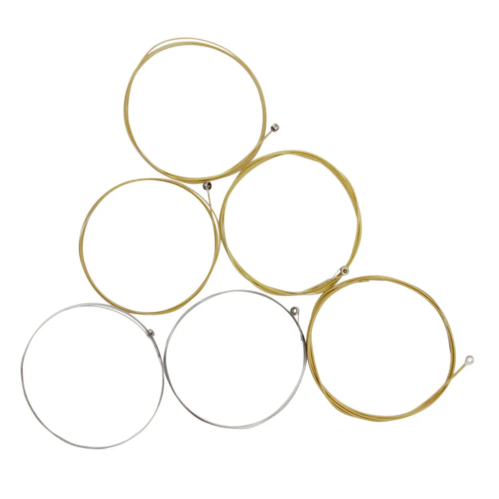 Acoustic Guitar Strings Set Silver Plated Smooth Long Lasting Clear Powerful Tone Replacement Pack