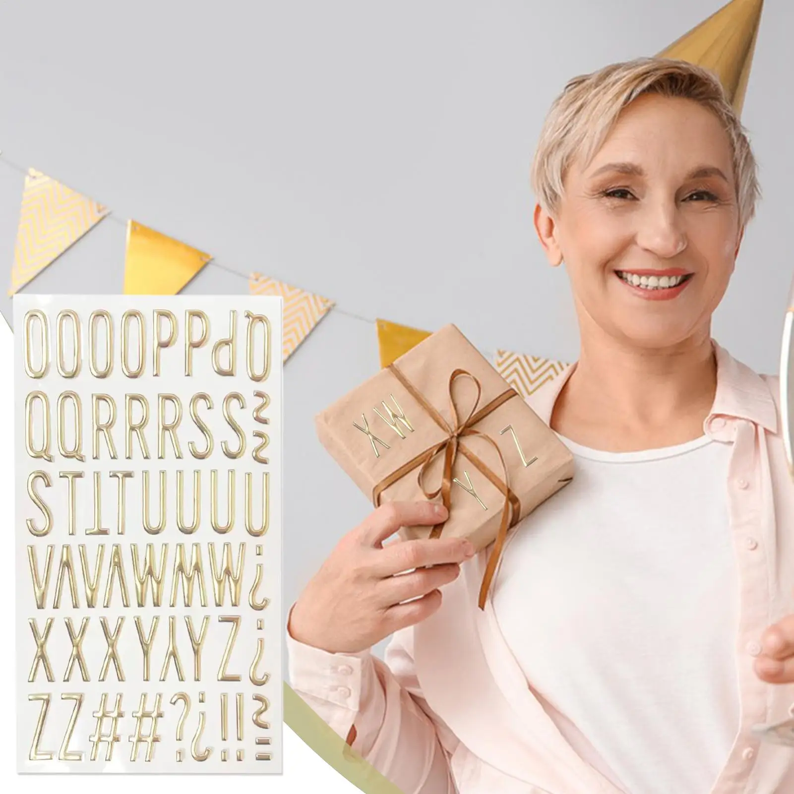 Alphabet Stickers Waterproof Alphabet Number Decals Letter Stickers For Scrapbooking For Greeting Cards Containers Window Doors