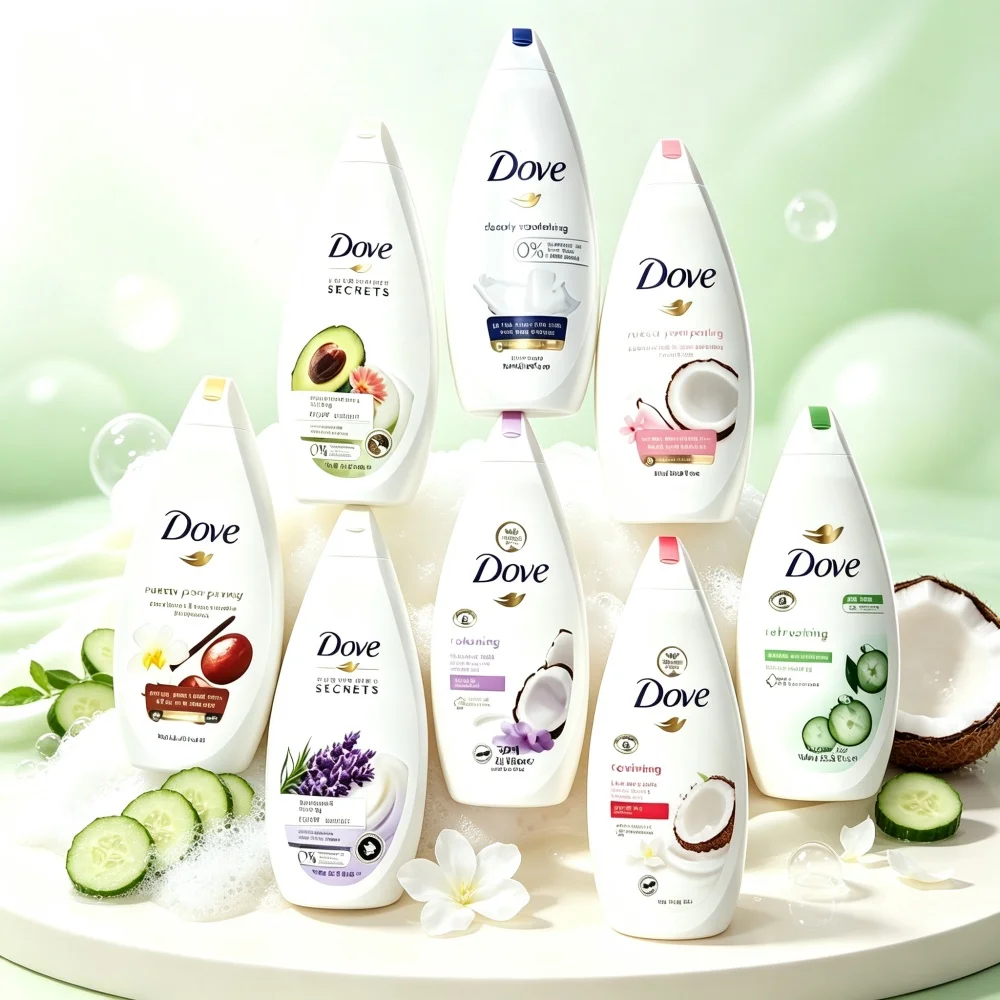 Dove Nourishing Secret Formula Duschgel Körperpflege Langanhaltender Duft Sanfte und Milde Reinigung der Haut Verschiedene Düfte