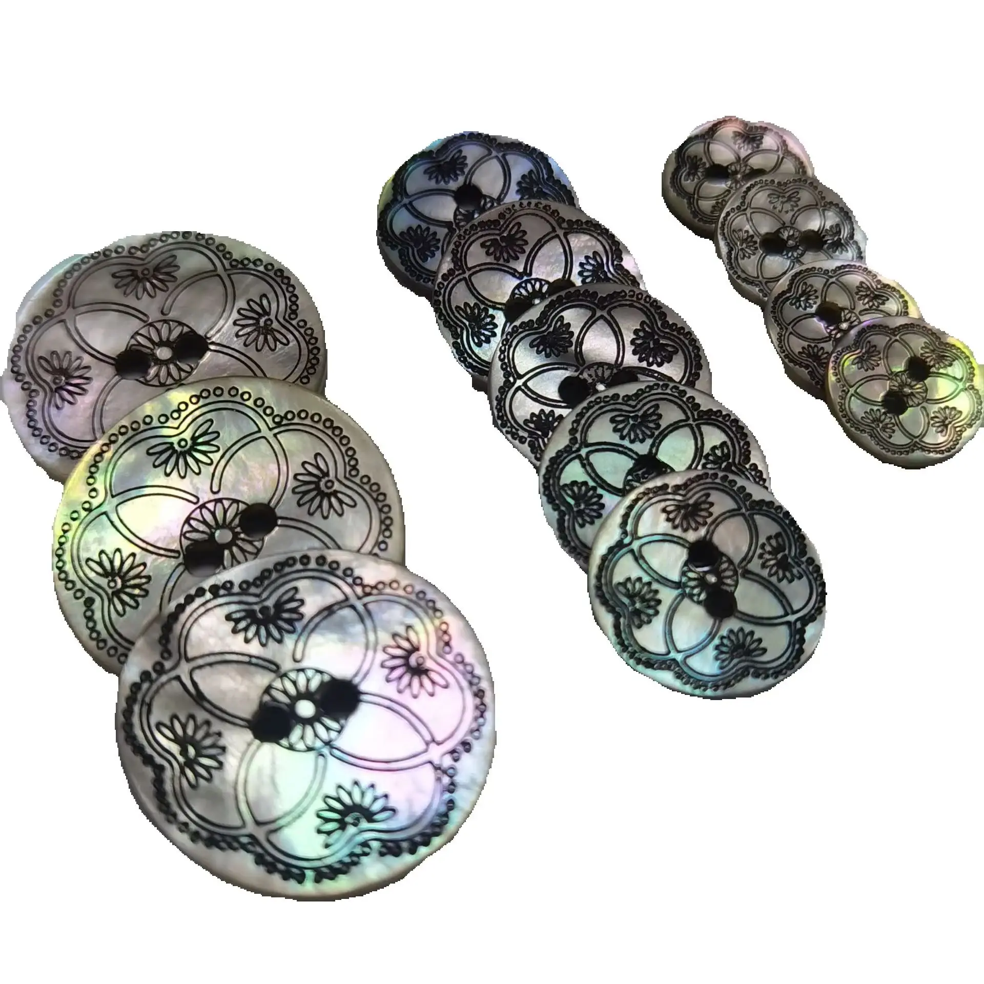 10PC Japanese Mackerel Four-leaf Clover Heart Button Pattern Apparel Sewing Button Clothe Scrapbookng Decor Handicraft Accessory