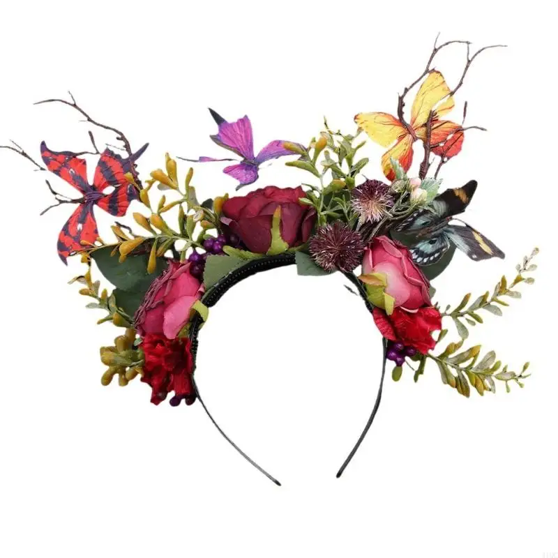 2025 جديدة لعصبة الرأس الفراشة القبعة التيجان شاي الشاي حفلة هالوين أزياء الرأس #3