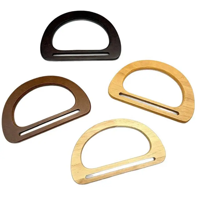 Natürlicher Holz-Bogen-Taschengriff, Ersatzgriff für gehäkelte und gestrickte Taschen, DIY-Handtaschen, Geldbörsen, Gepäck, handgefertigter Griff – Detail 3