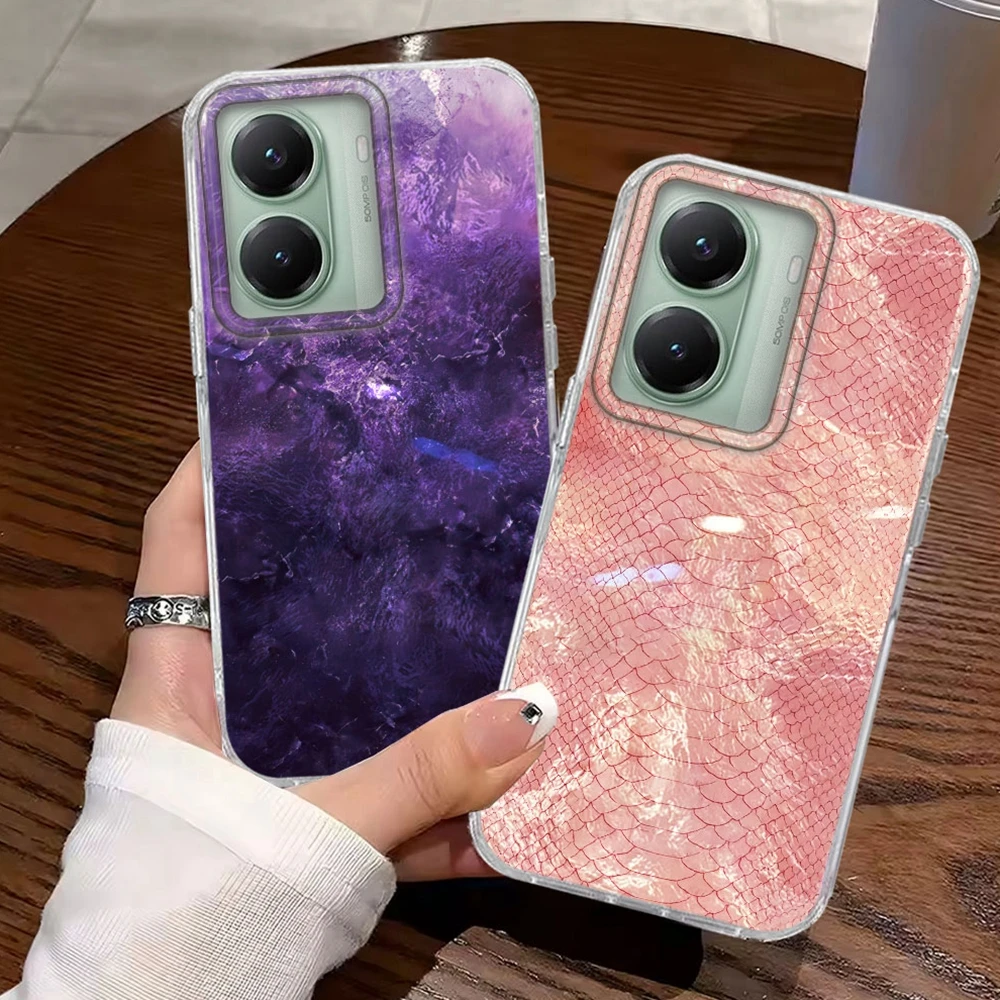 Bunte Lila Wellen-Textur Mädchen-Print Damen Handyhülle für Xiaomi Poco X7 X5 X6 M6 C65 C61 M5S 13T 14T Pro 11 Lite NE Cover