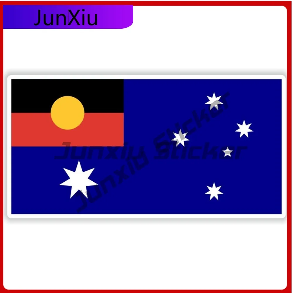

Australian Flag With Aboriginal Flag Sticker Waterproof Scratch-proof Decals Motorcycle Helmet Visor Stickers Cars Bumper Campin