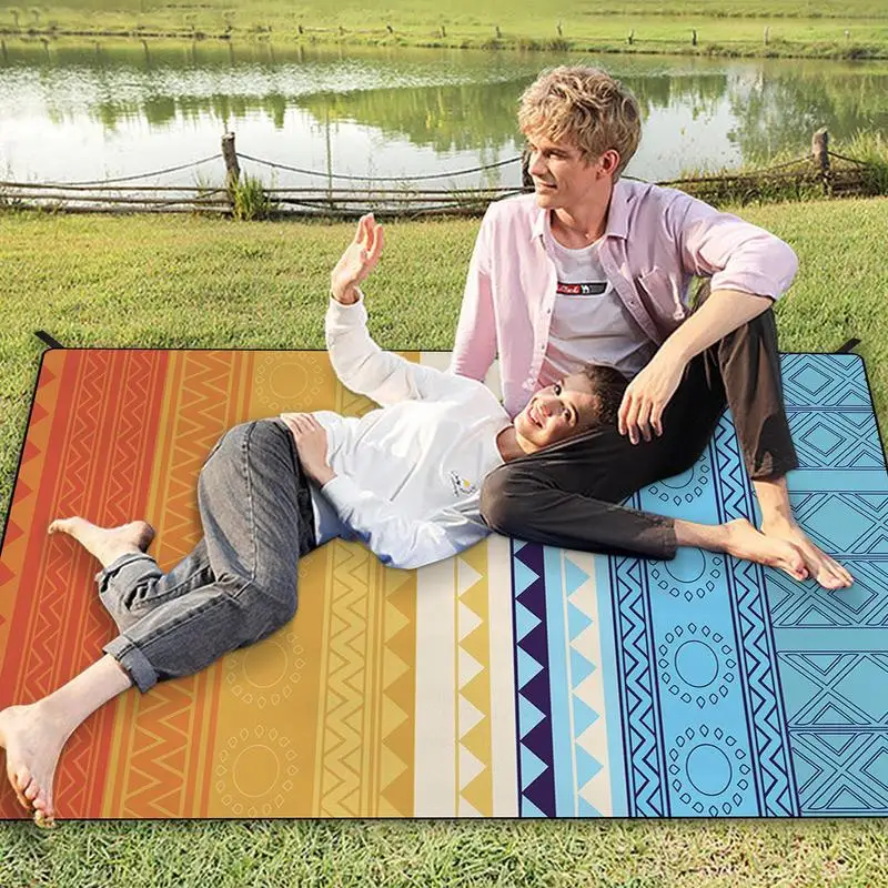 Outdoor Picnic Mat Sandproof Outdoor Mat Foldable Lightweight Picnic Mat With Storage Bag For Camping Garden Travelling