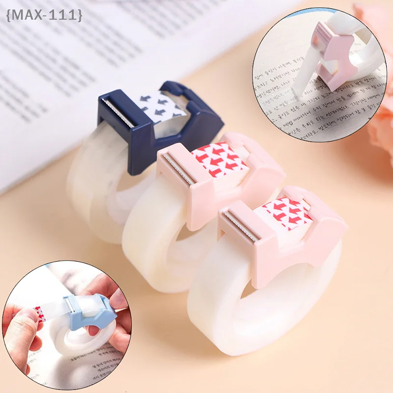 【Fe】Writable Adhesive Correction Tape with Cutter - Invisible Tape Roll for Stationery and Office