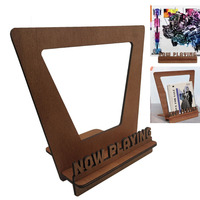 Now Playing Record Holder Wood Record Organizer Album Storage Shelves Holds Up To 5  Long Playing Record For Home Decoration