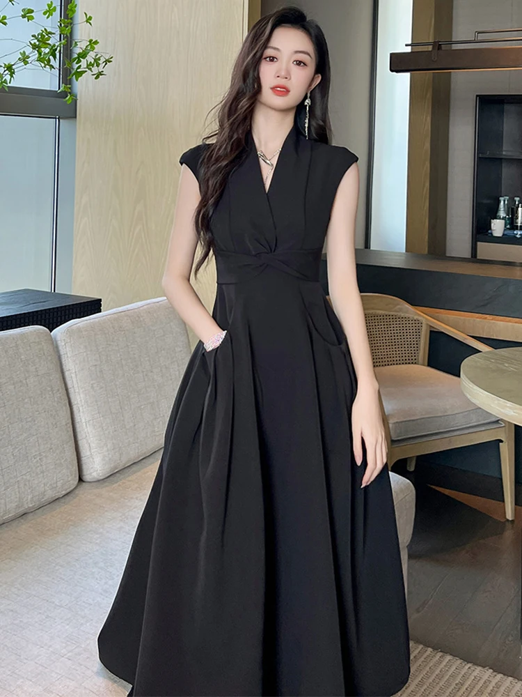 knee length dresses for ladies Stunning Women Evening Dress Burgundy A Line Criss Cross Lycra Spandex Formal Dinner Dresses main image 1
