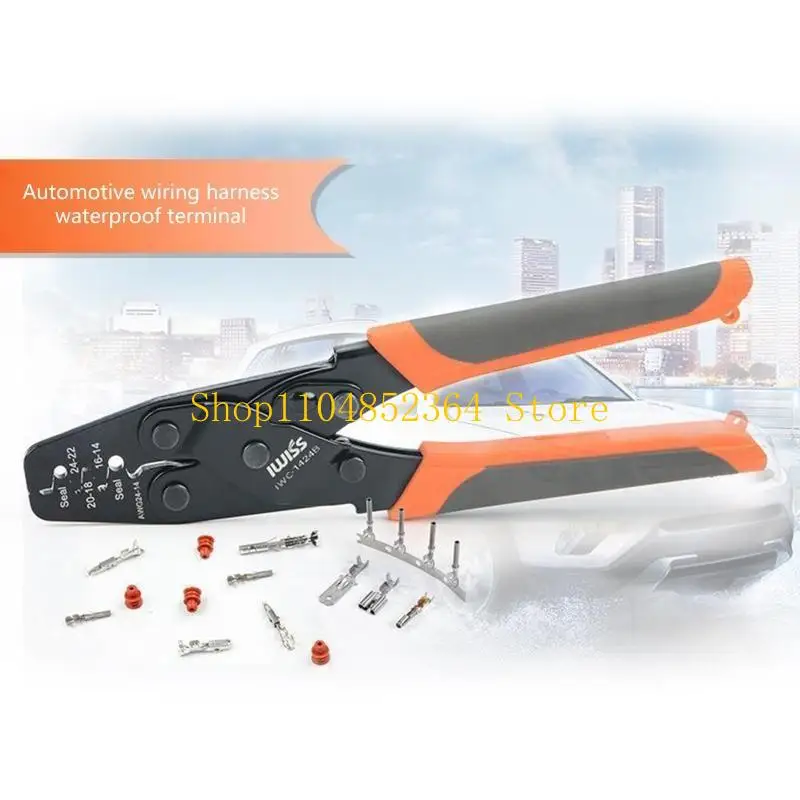 Open Barrel Terminal Crimper Tool 0.2-2 mm² for Delphi Amp Open Barrel Tyco ClampsMotorcycle Bullet Terminal1424A/1424B