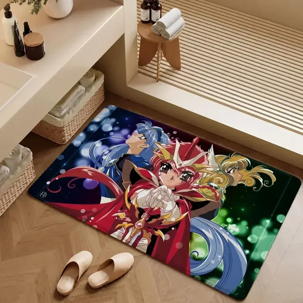 Floor Hikaru Mat Soft Knight Flannel Magic Entrance Doormat Non-Slip Washable Rug 2026 For Bedroom Anime Rayearth Home Decor