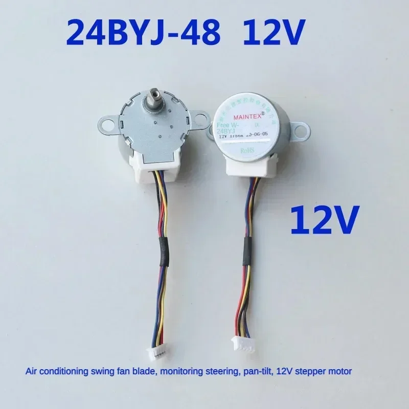 4-Phase 5-Wire DC Gear Stepper Motor 12V 24BYJ48 Reduction Motor Chip Microcomputer/Camera Monitoring