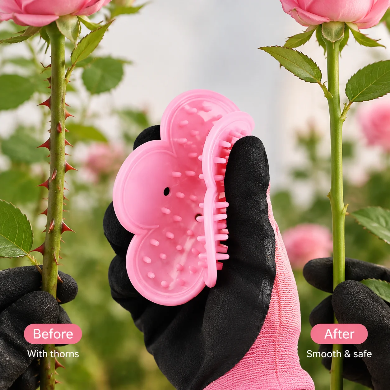 Rose Thorn Remover Flower Leaf Pruning Rose Stripper Garden Florist Flower Rose Thorn Leaf Remover Garden Pruning Burrs Cut Tool