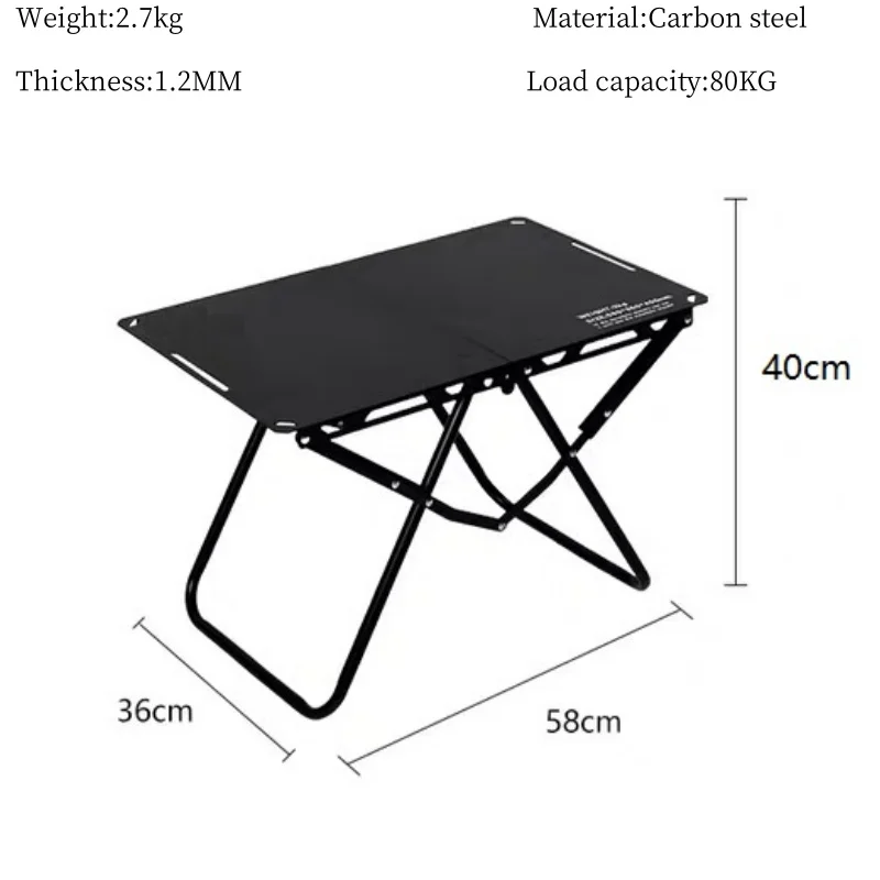 Outdoor Camping IGT Tactical Table Portable Folding Table Lightweight Carbon Steel Picnic Dinning Tea Desk Camping Table