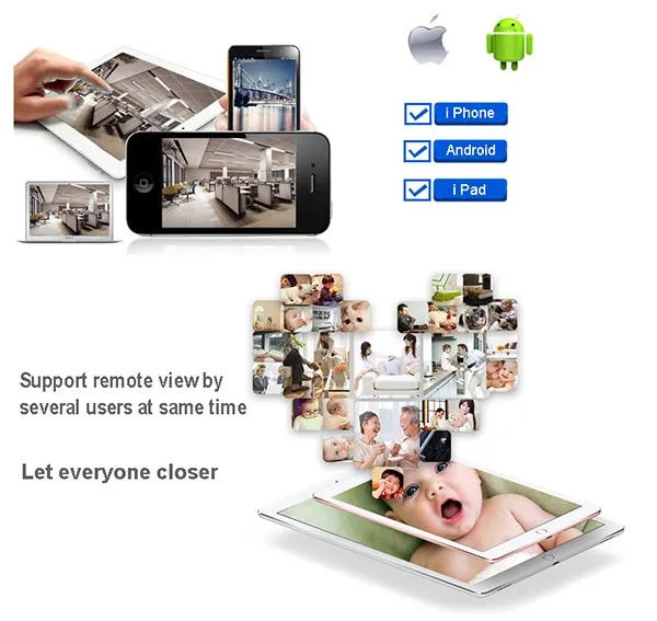 Wireless Outdoor Security Camera System 4CH 8CH 5MP CCTV WIFI Kit NVR with 15 Inch Screen Monitor