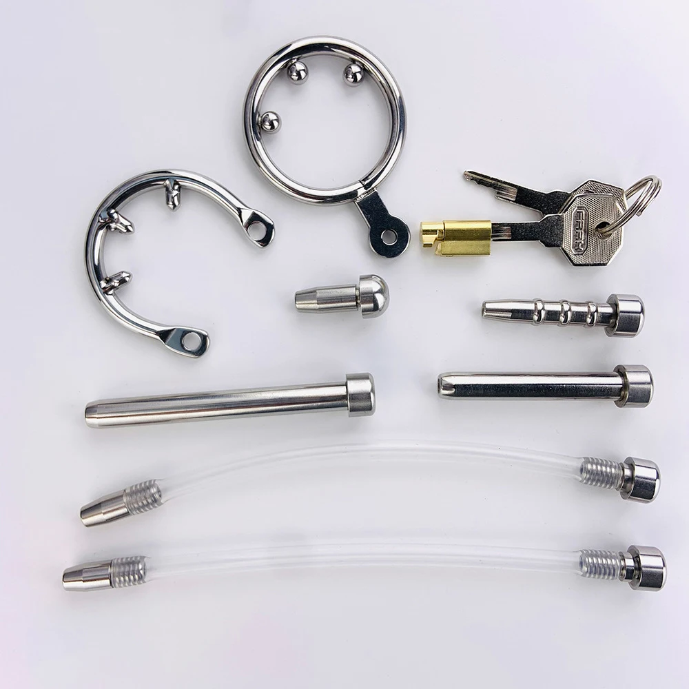 Chastity Cage Catheter,Anti- Fall-off Ring,auxiliary Belt,Keys,Accessories For Chastity Device Cock Cage Penis Ring Adult Sextoy