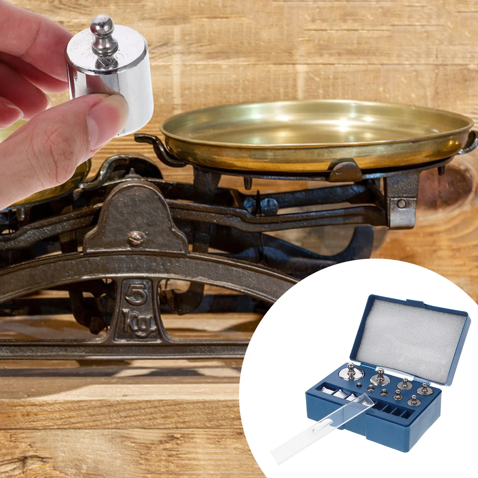 

1Set Calibration Weights Steel Small Weights Set Chrome Finish Accurate Digital Scale Calibration Balance Scale for Educational