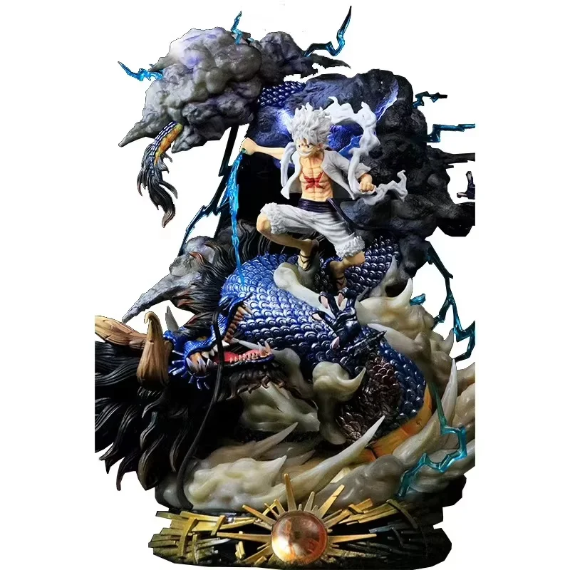 متوفر في المخزون، عالي الجودة من قطعة واحدة Nika Luffy vs. Dragon Form Kaido نماذج محيطية أنيمي والتماثيل والديكورات والهدايا