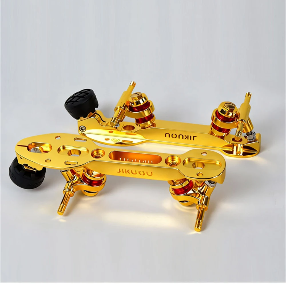 

Пара роликовых коньковых баз из алюминия 6061 с двойной линией, интегрированный держатель лезвий с ЧПУ, профессиональная база для фристайла