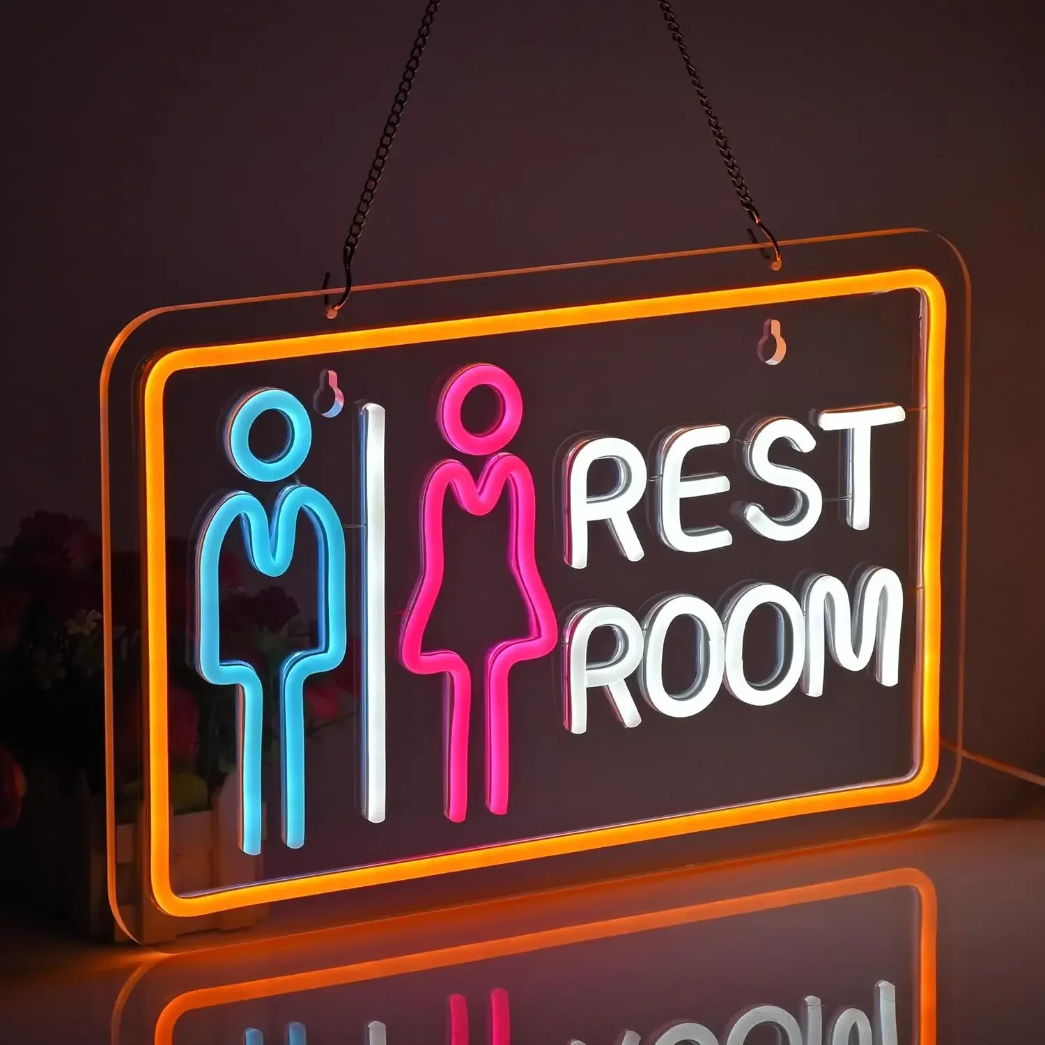 Toilet Neon Sign USB Dimmable LED Neon Light Sign Wall Art Decoration for Gameroom Bedroom Livingroom Bar Party Birthday Gifts