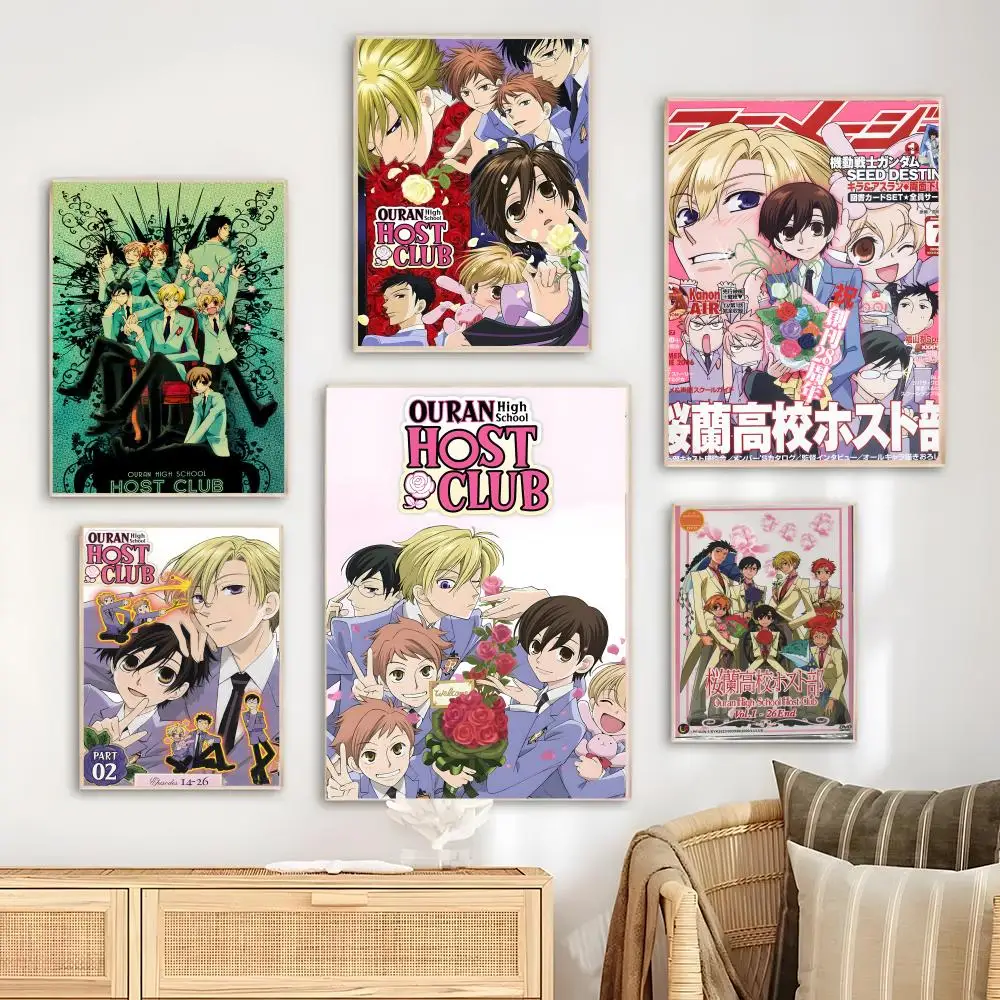 Anime Ouran High School Host Club Poster Bedroom living room study & beyond self adhesive decor + perfect gift