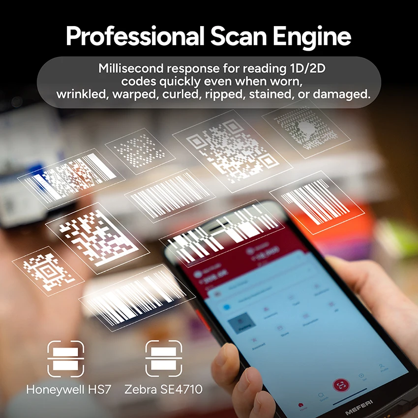50% DI SCONTO Tappeto impermeabile PDA Lettore NFC portatile Zebra Scan Engine Android 13 Terminale di raccolta dati Android PDA per magazzino