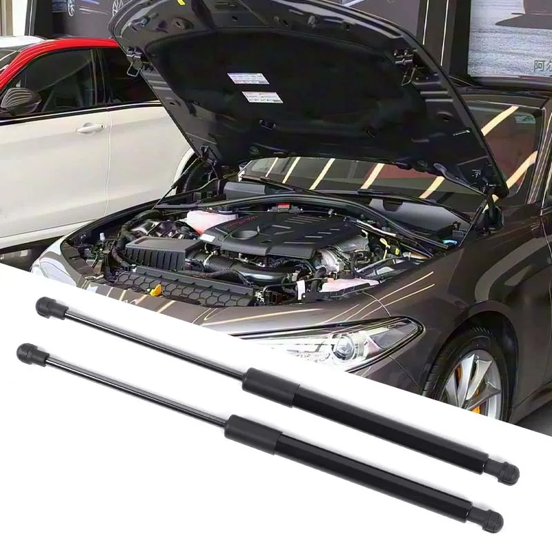 

2piece set carbon steel black For Alfa Romeo Giulia 2010-2020 car front hood hydraulic rod slow down rod support rod accessories