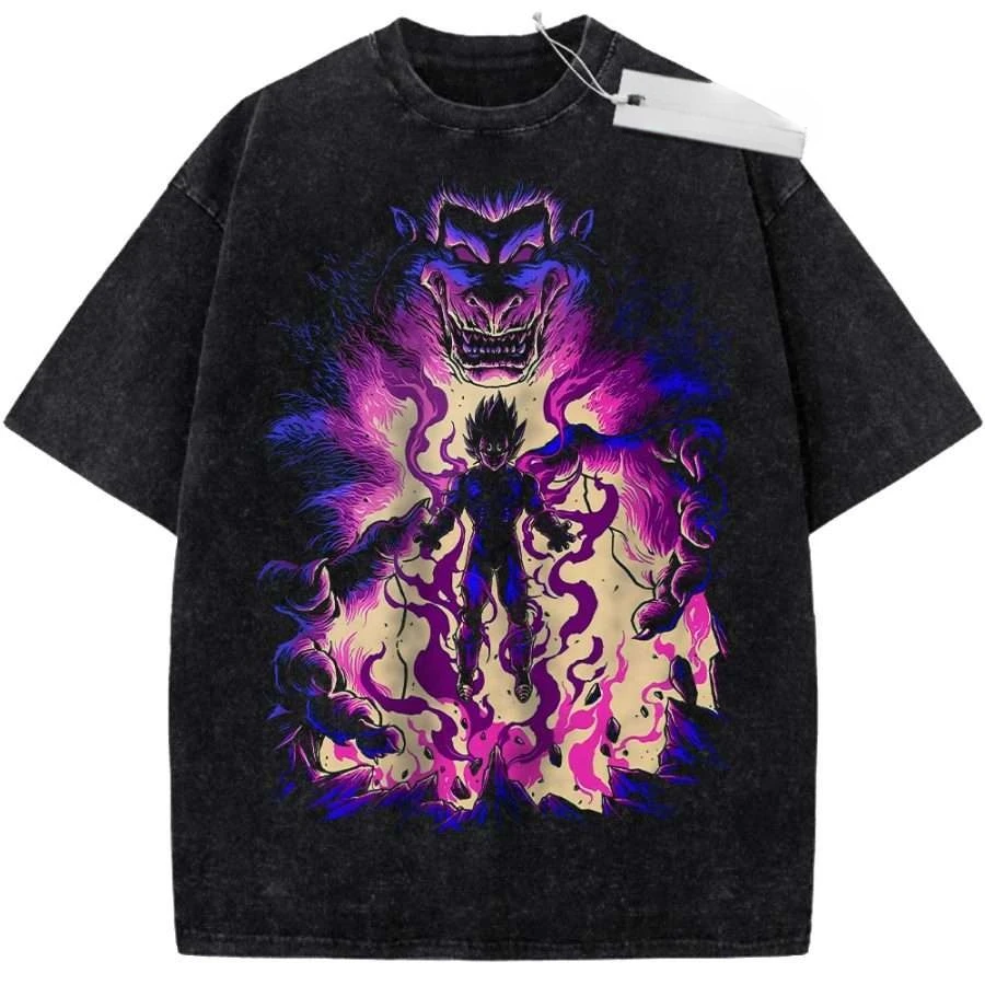 

Футболка Anime Dragon Ball GT 2026: Летняя хлопковая унисекс-модель для повседневной носки, графический принт, уличный стиль Y2K, тренд сезона