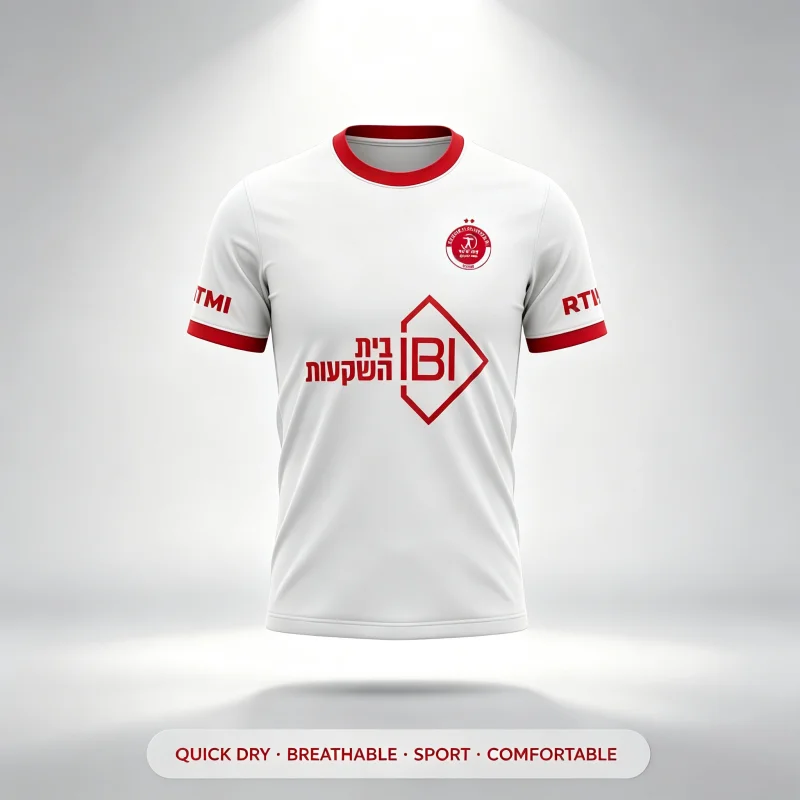 26-27 Hapoel Tel Aviv Fußballtrikot Herren Damen Sommer Sport T-Shirt Atmungsaktiv Schnelltrocknend Streetwear T-Shirts Eltern-Kind – Detail 1