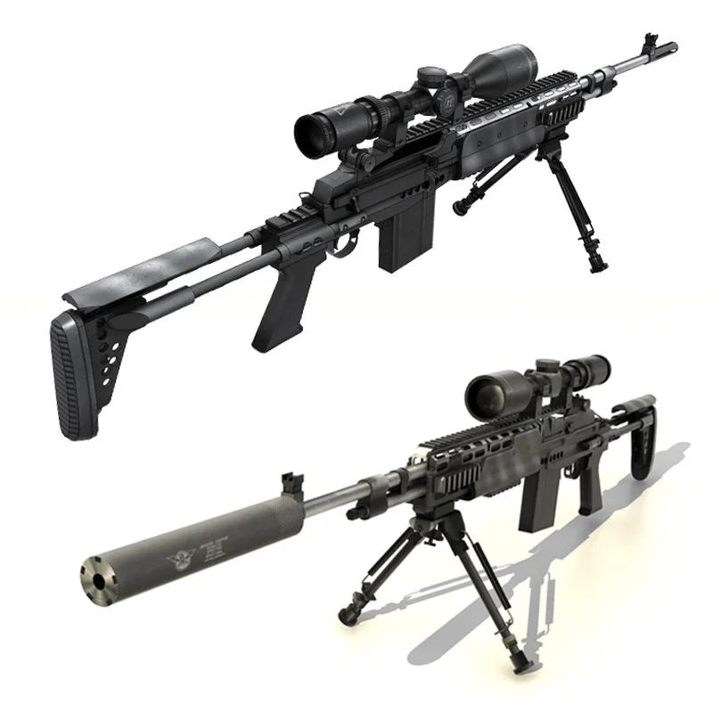Paper Model 1/1 Scale M39 EMR Battle Gun Assault Rifle Papercraft Toy for Cosplay