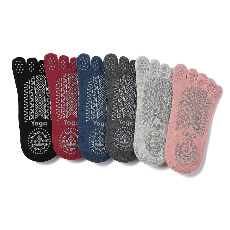 Yoga Strap Five Fingers Non-slip Female Dot Glue Toe Socks Invisible Yoga Socks Cross-border Hot Sales