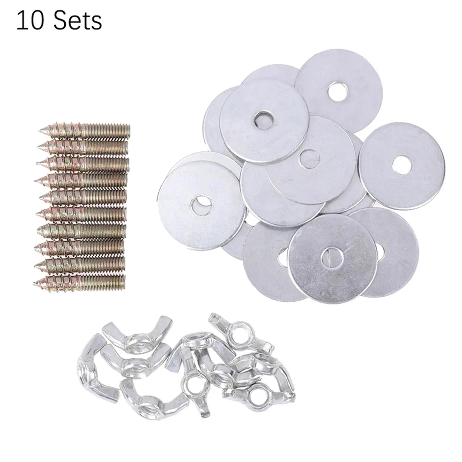 10 Pieces Nut Screw Mount Kits Bird Cage Perch Screws and Nuts Screw Nut with Gaskets for Parrot Toys Rack Claws Grinding Rod