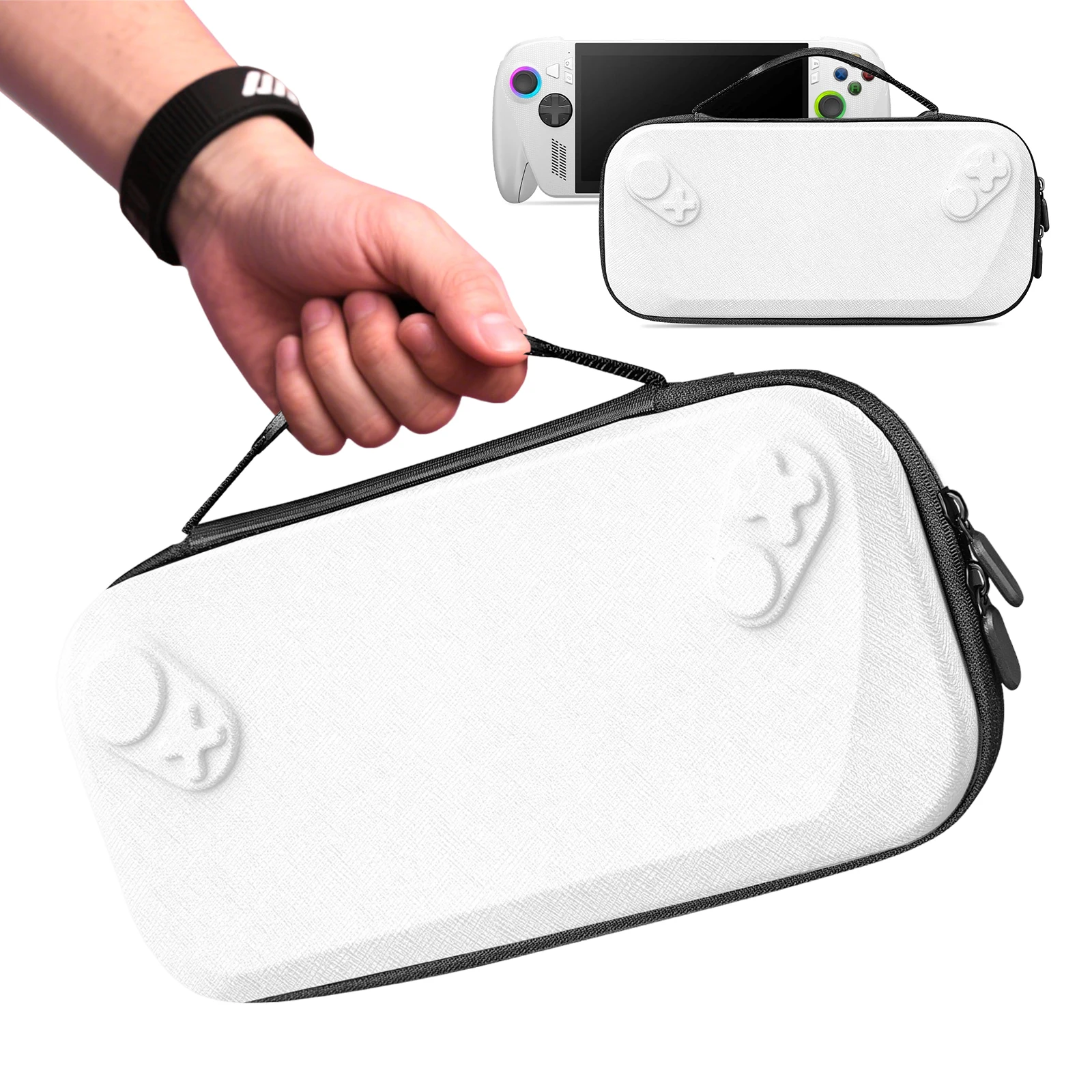 حافظة سفر ذات غلاف صلب حافظة واقية محمولة حقيبة حمل مضادة للصدمات لوحدة التحكم في الألعاب ROG XBOX Ally/ROG XBOX Ally X