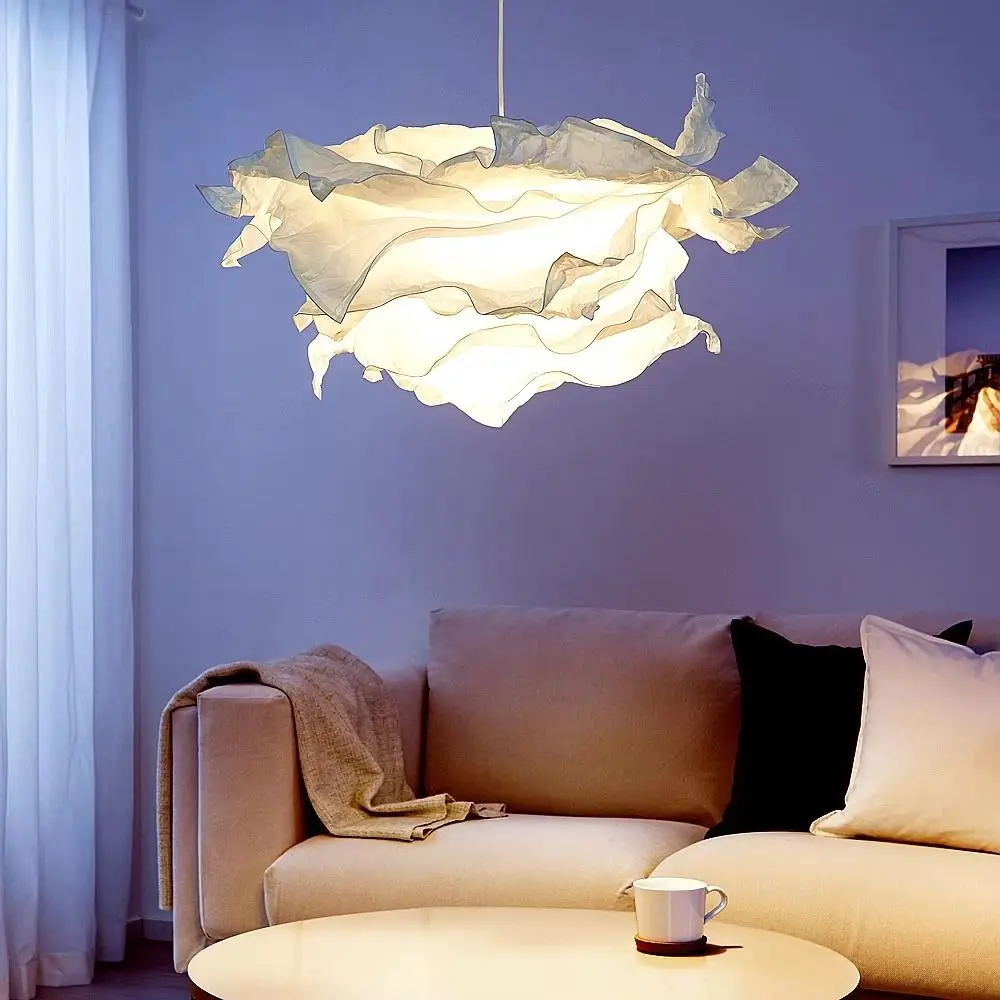 Ins Art DIY Cloud Lampshade Paper-based Natural Light Paper Lampshade Artistic Creative Design Simple Lampshade Home Decor