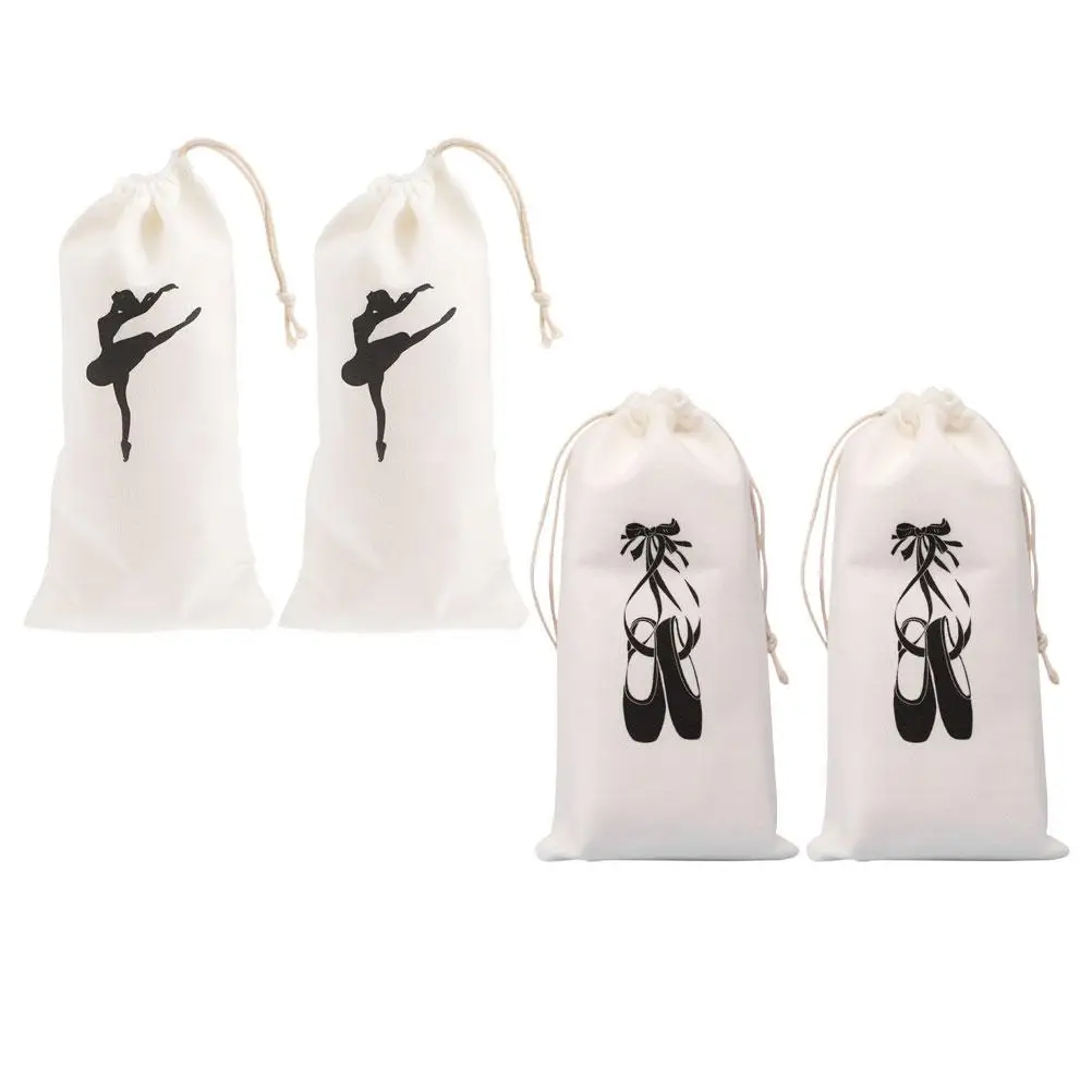 

4 Pcs Ballet Shoes Dance Storage Bag Carrying Bags Carrier Dancing Girl Drawstring Pouches Travel