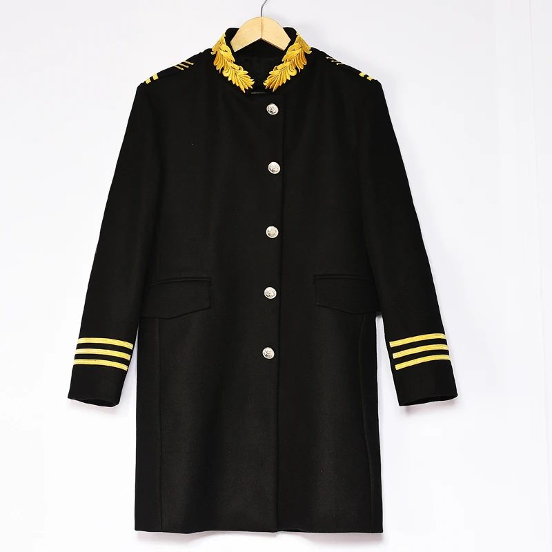 2026 Men's Long Wool Coats Winter Men Jackets Slim Fit Male Windbreaker Embroidered Collar High Quality Trench Coats