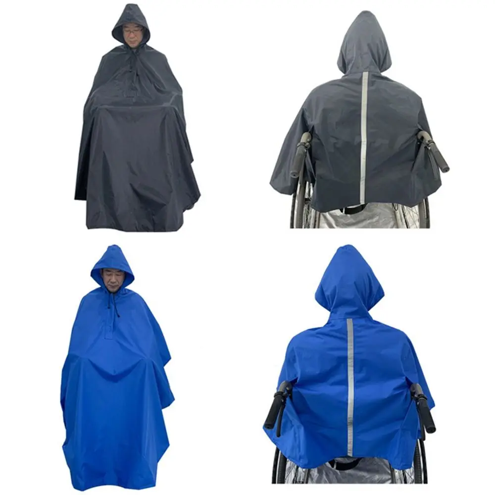 Wheelchair Waterproof Poncho with Hood Reusable Cover Lightweight Poncho Cloak perfect for Adult