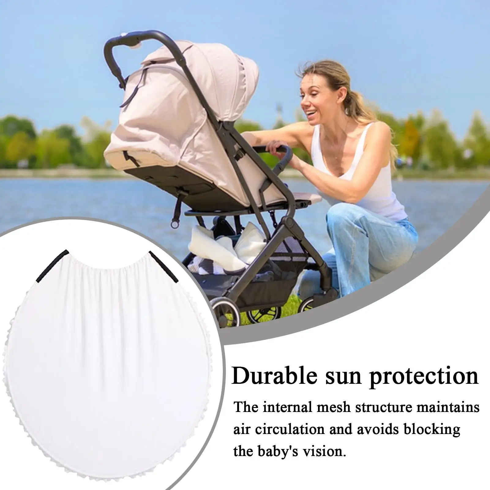 

Sun Shade For Stroller Baby Stroller Cover For Sun Adjustable UV Protection Canopy Foldable Sunshade For Pram Summer Travel Car