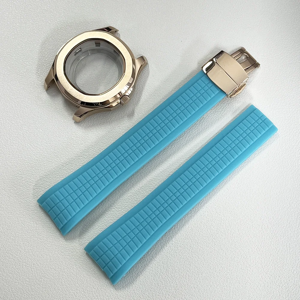 

41mm men's mechanical case NH35, rubber strap, stainless steel case, sports watch case parts