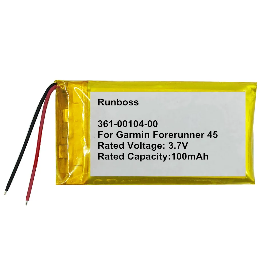 Original Replacement 361-00104-00 Smart Watch Battery For Garmin Forerunner 45 100mAh ASDB301429-P1