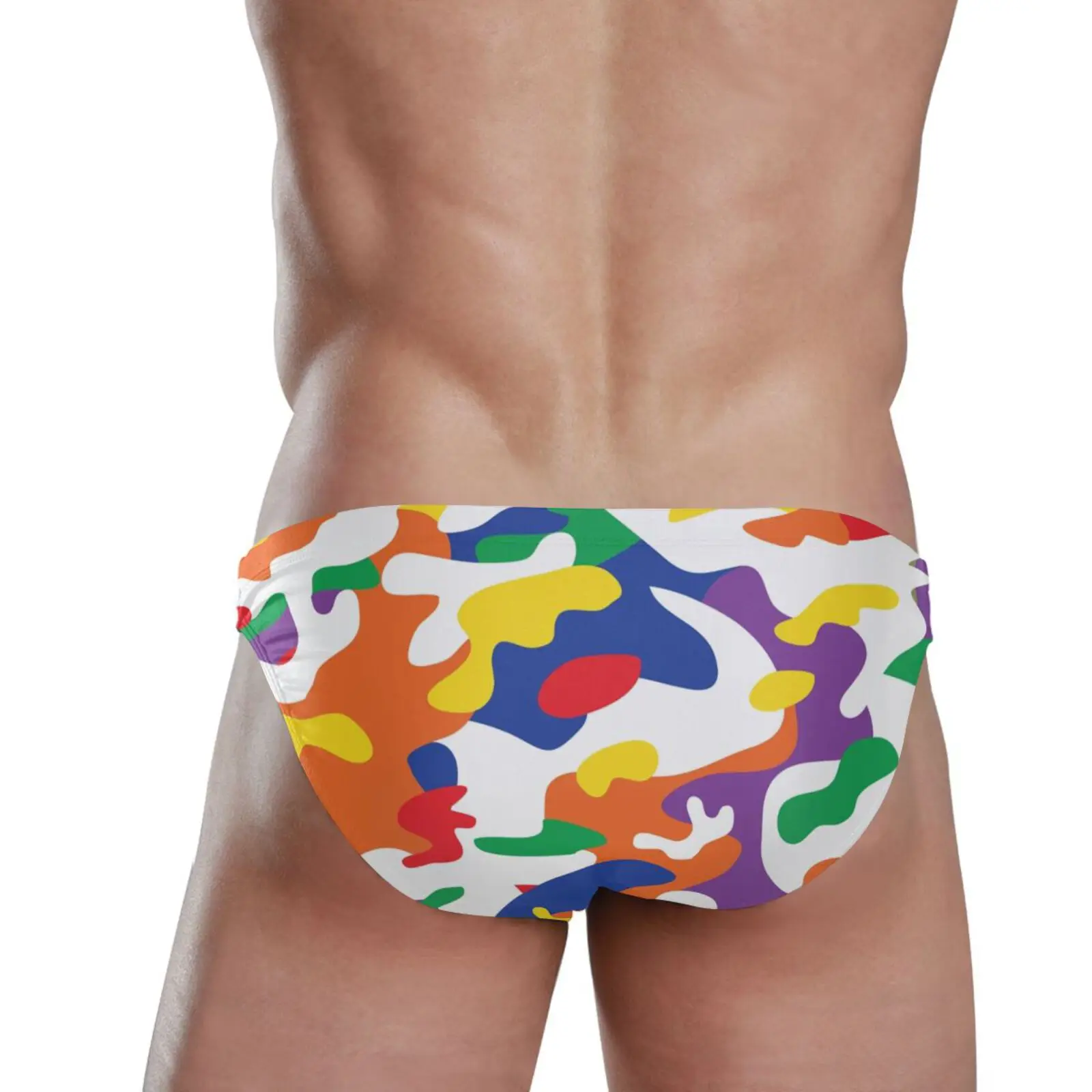 New Sexy Men Swimwear Polyester Quick Dry camouflage Swimming Briefs Gay Low Waist Swimsuits Beach Pool Triangle swim trunks