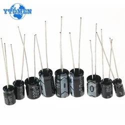 120PCS Aluminum Electrolytic Capacitor 16V 25V 50V 12 Values 1UF 2.2UF 3.3UF 4.7UF 10UF 22UF 33UF 47UF 100UF 220UF 330UF 470UF