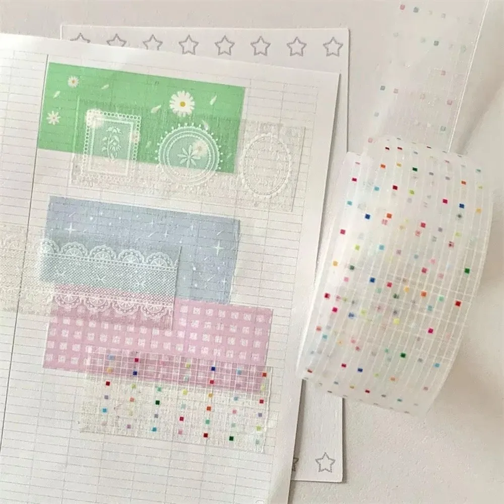 Brilliant Exquisite Washi Tape Flower Pattern Sand Sparkle Sticker Tapes Brush Salt Style Shimmer Metallic Masking Tape