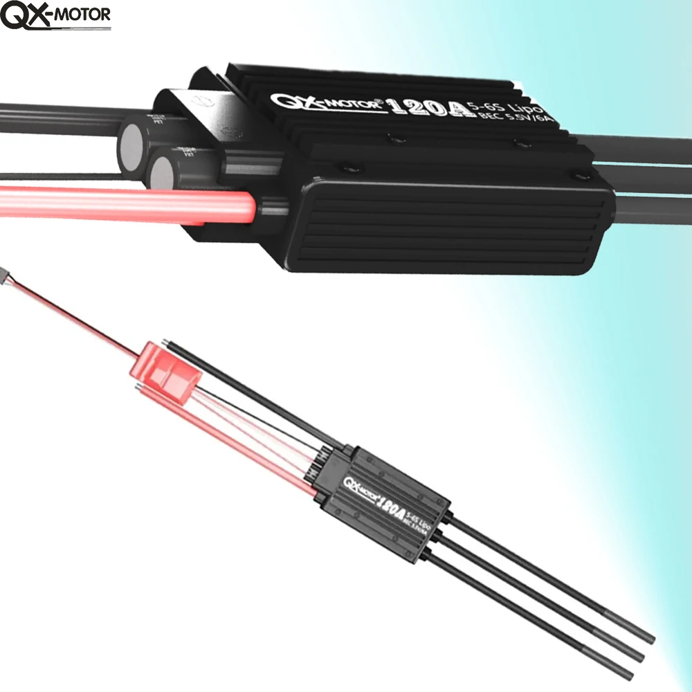 QX-Motor Lite-32 120A ESC 5-6S Elektroniczny 5,5 V 6A BEC do helikopterów samolotów stałopłatowych 80 mm EDF